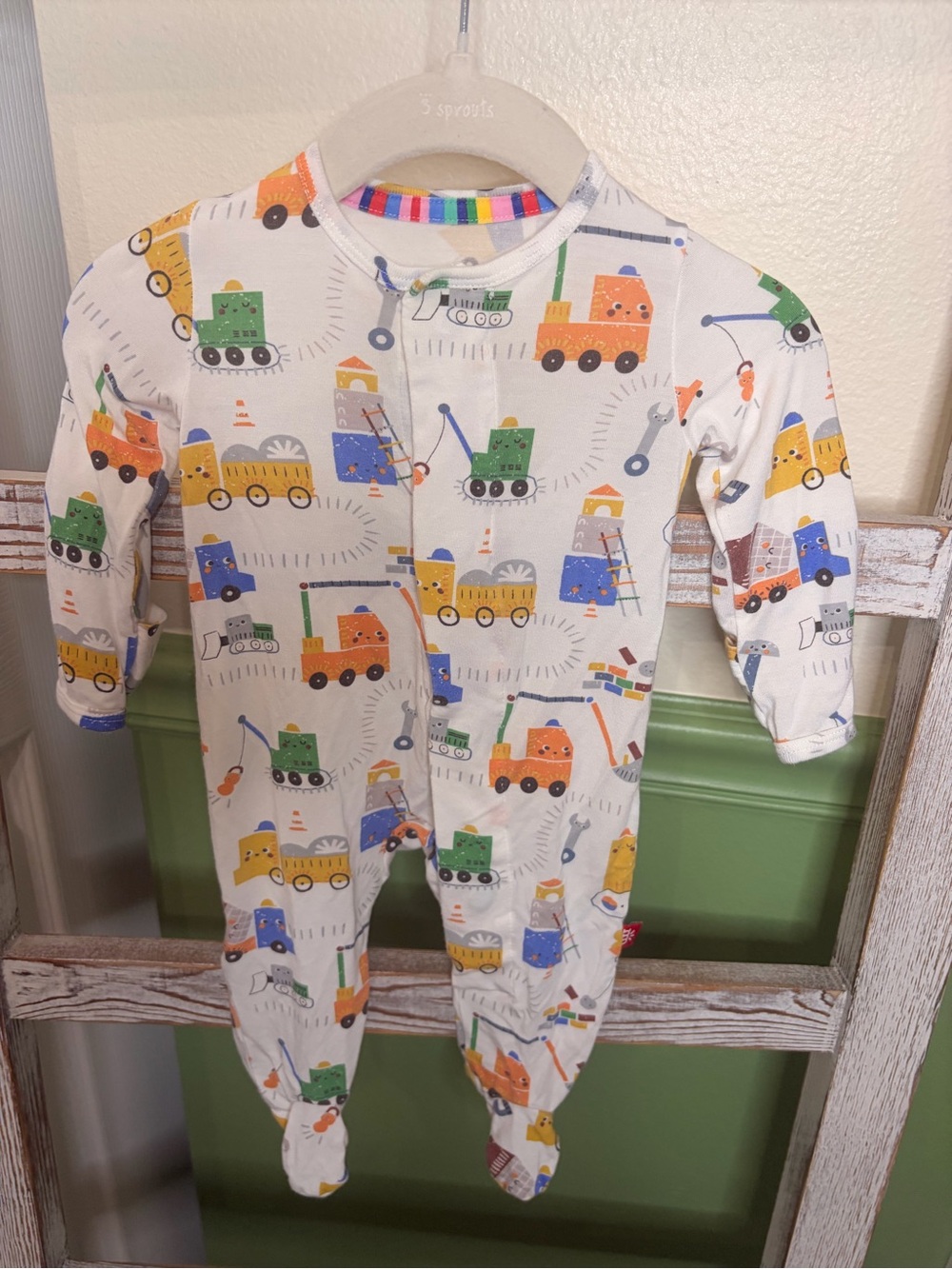 🚜 Magnetic Me Can You Dig It Modal Footie Newborn Construction